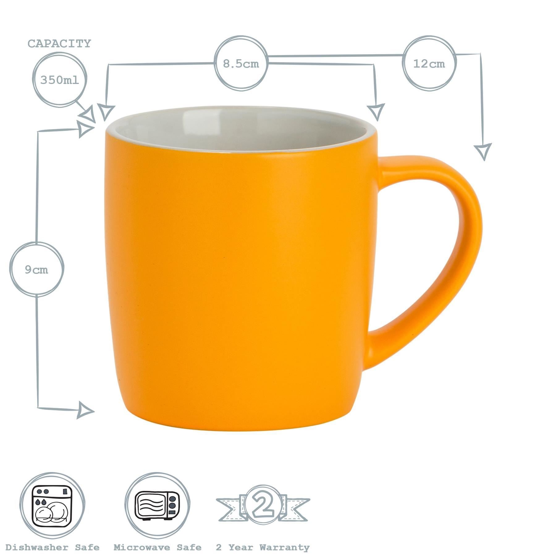 350ml Matt Coloured Coffee Mug