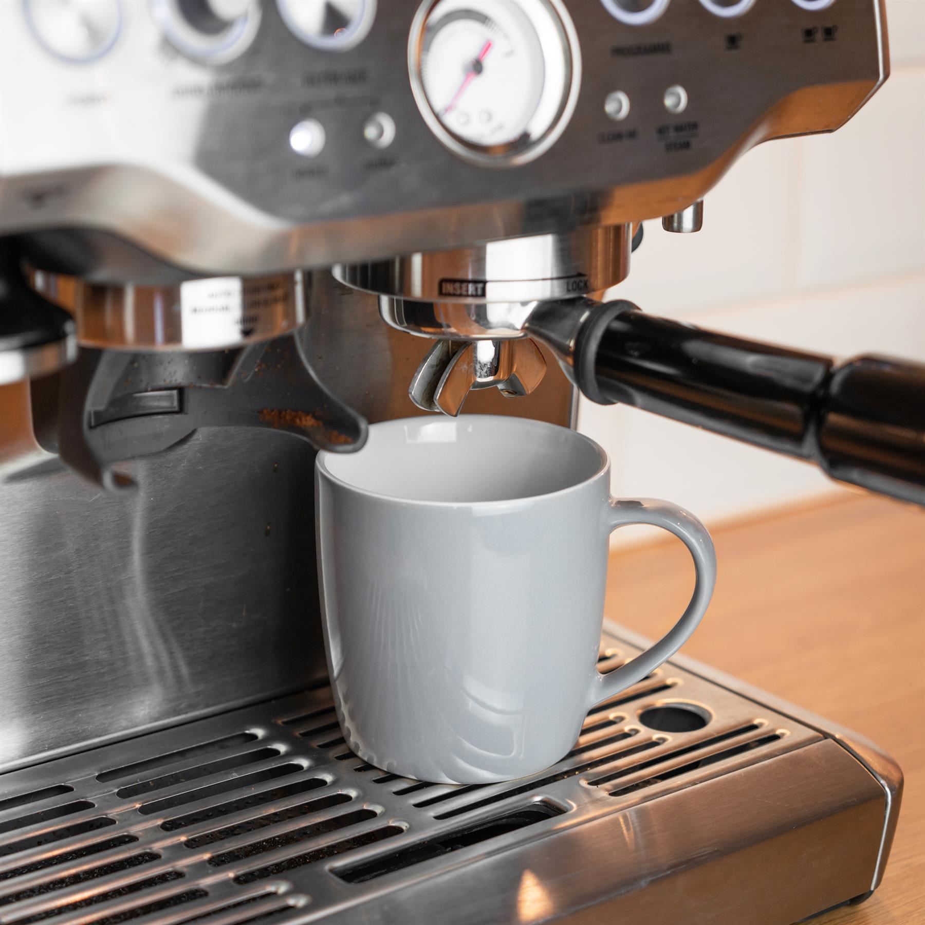 350ml Contemporary Coffee Mugs - Three Colours - Pack of Six