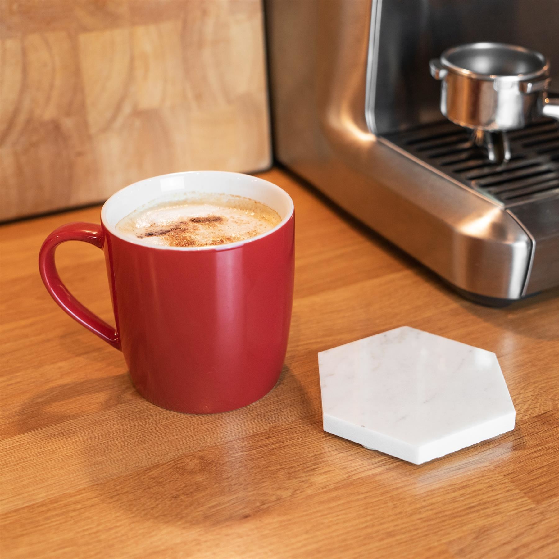 350ml Contemporary Coffee Mugs - Three Colours - Pack of Six