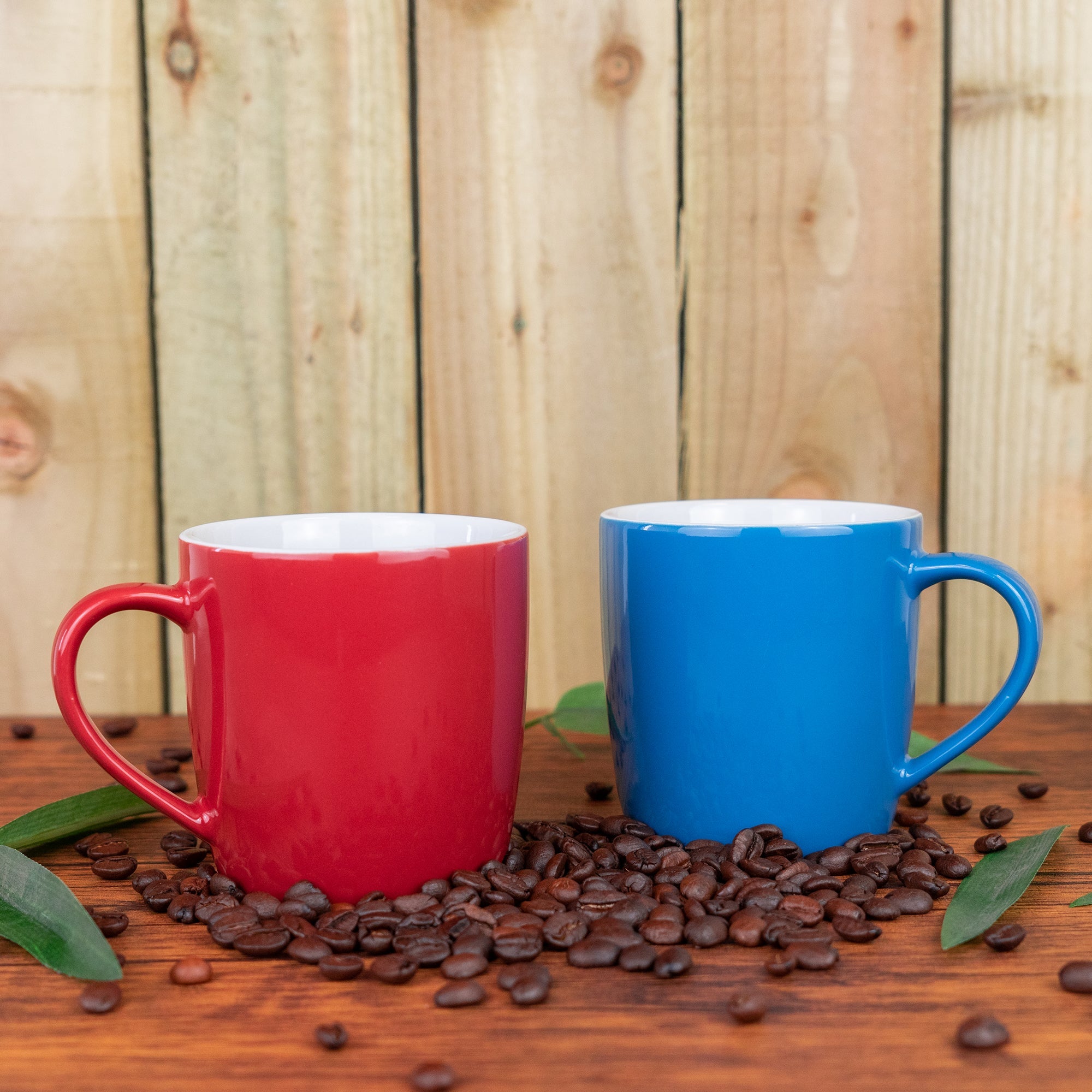 350ml Contemporary Coffee Mugs - Multicoloured - Pack of Six