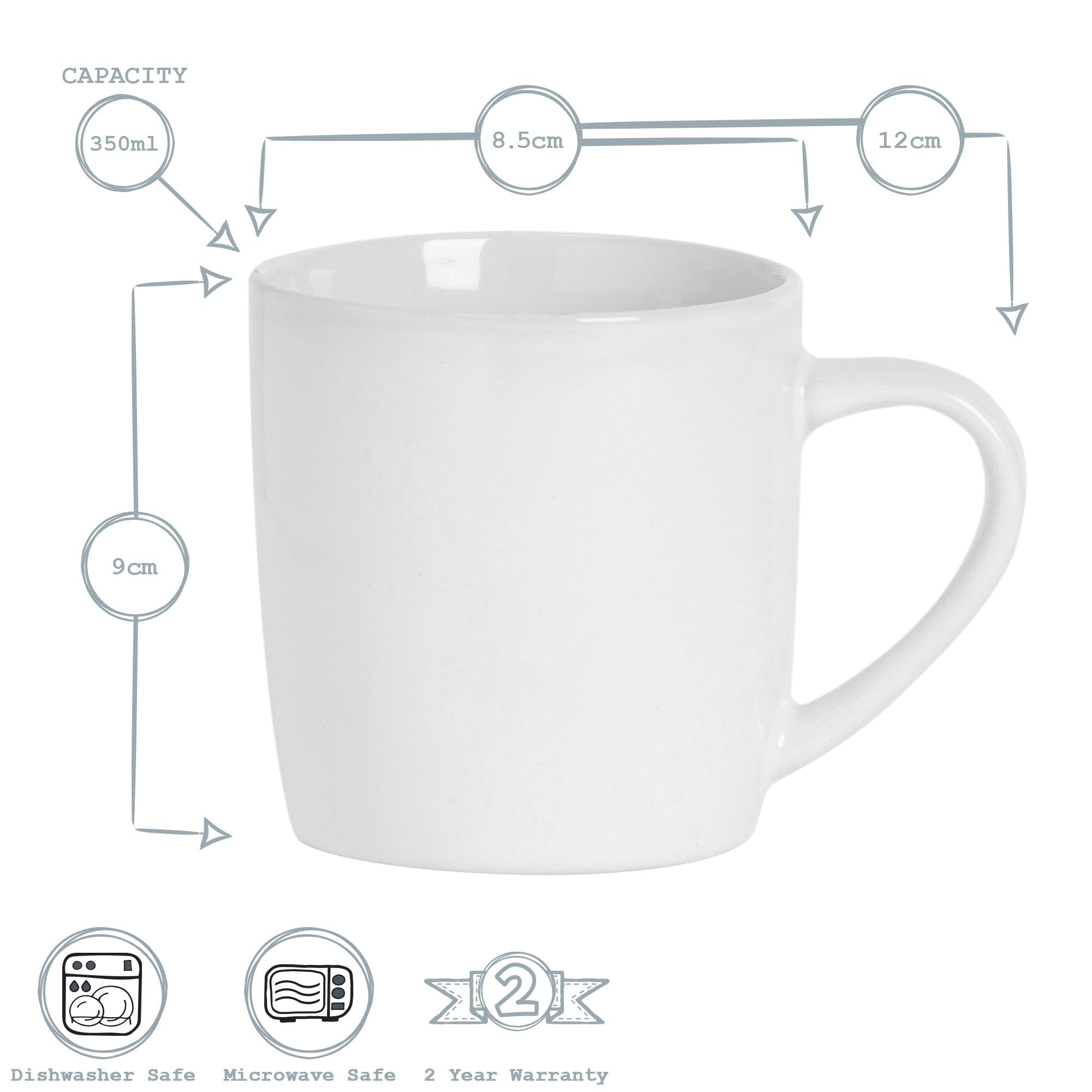 350ml Coloured Coffee Mug