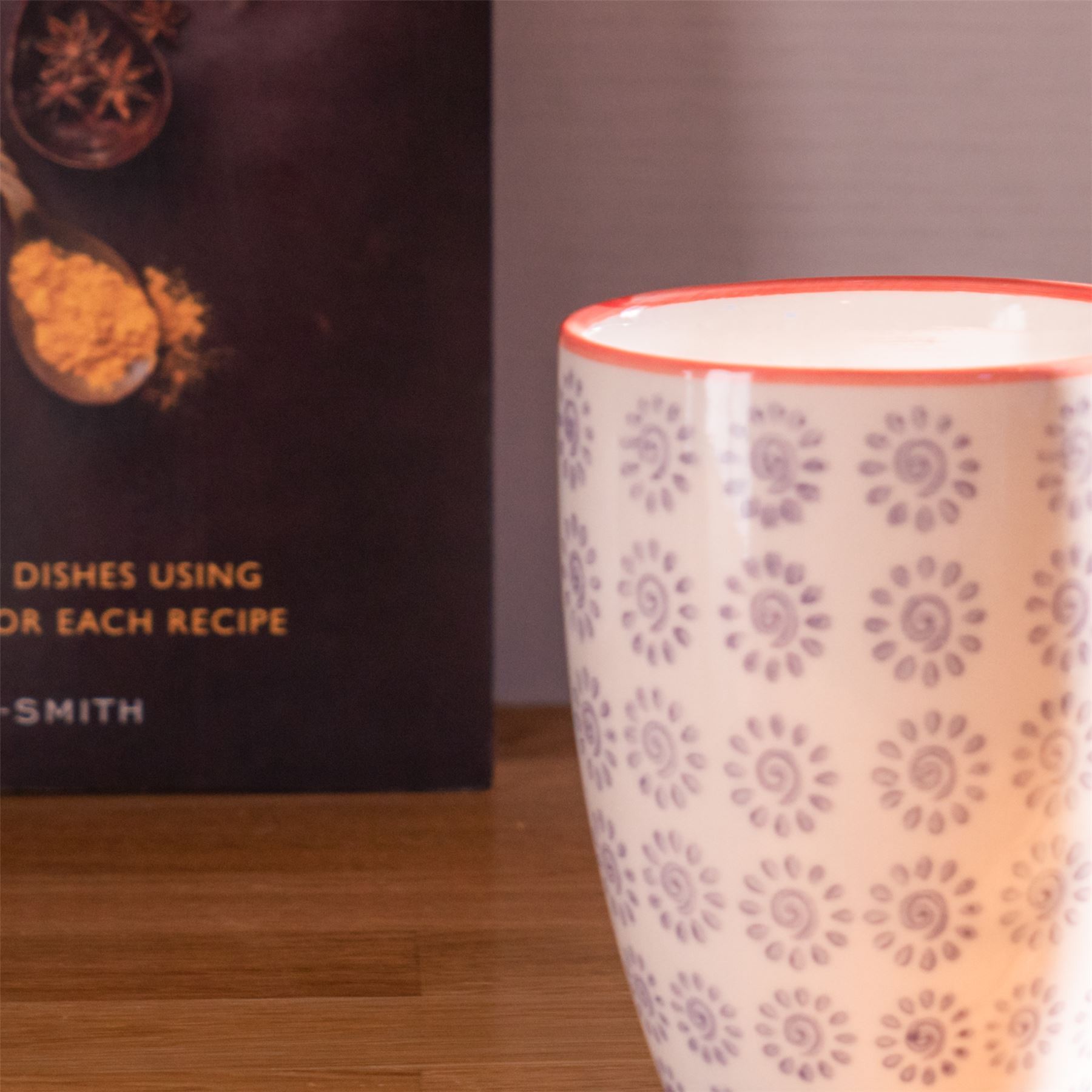 360ml Hand Printed China Coffee Mug