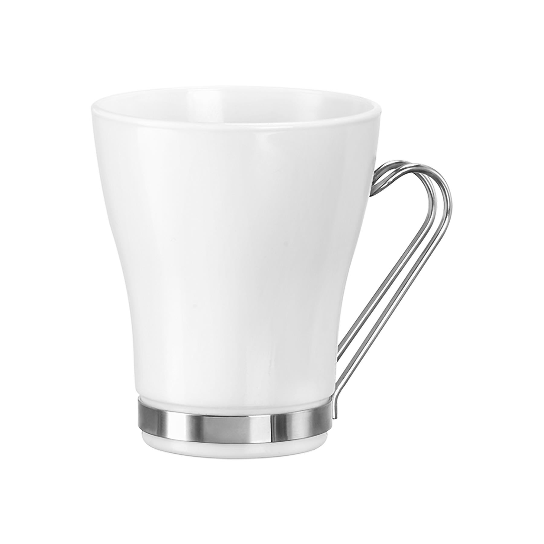 235ml Aromateca Oslo White Glass Coffee Cups - Pack of Four
