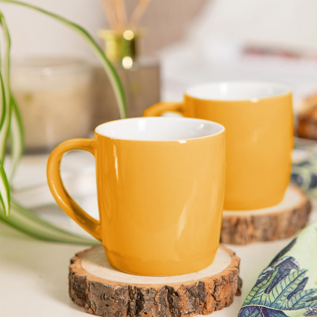 350ml Coloured Coffee Mugs - Pack of 2