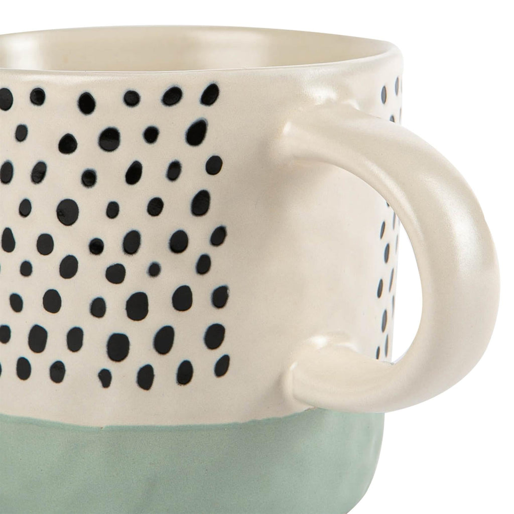 385ml Dipped Spot Stoneware Coffee Mug