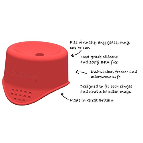 "Safe Sip Reusable Drinks Cover - Red - when they're gone, they're gone!"