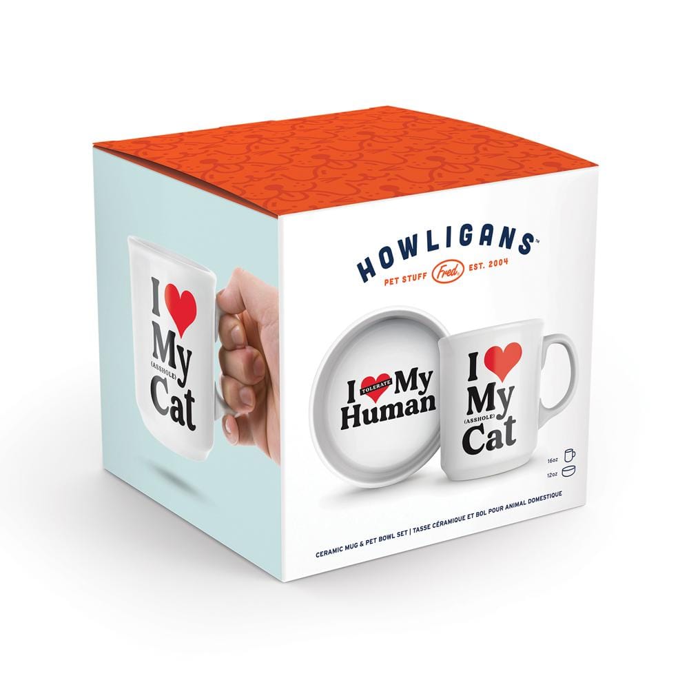 CERAMIC MUG + CAT BOWL SET