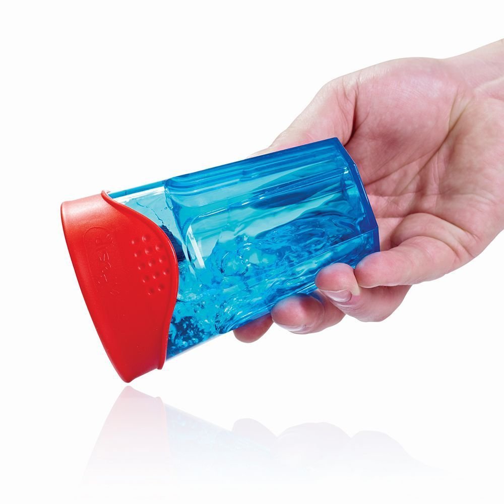 "Safe Sip Reusable Drinks Cover - Red - when they're gone, they're gone!"