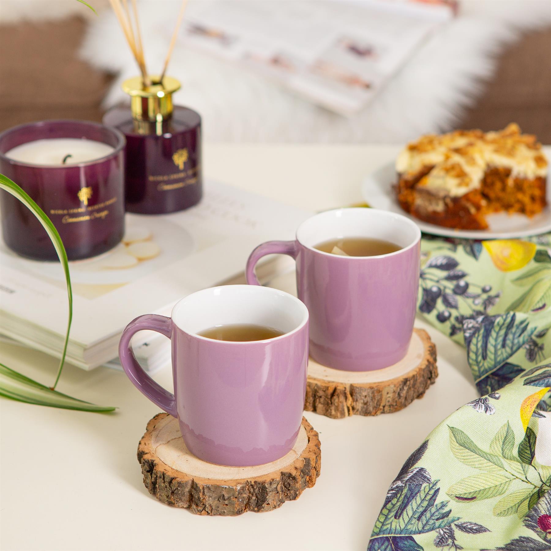 350ml Coloured Coffee Mugs - Pack of 2