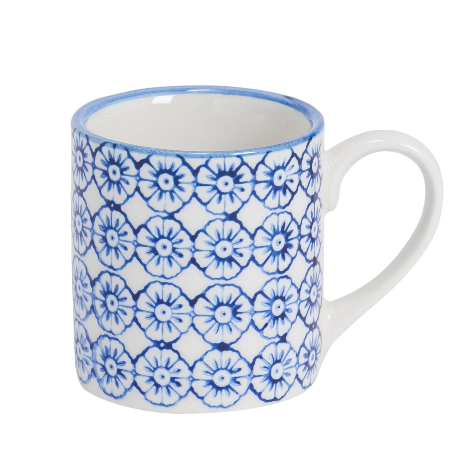 65ml Hand Printed China Espresso Cup & Saucer Set