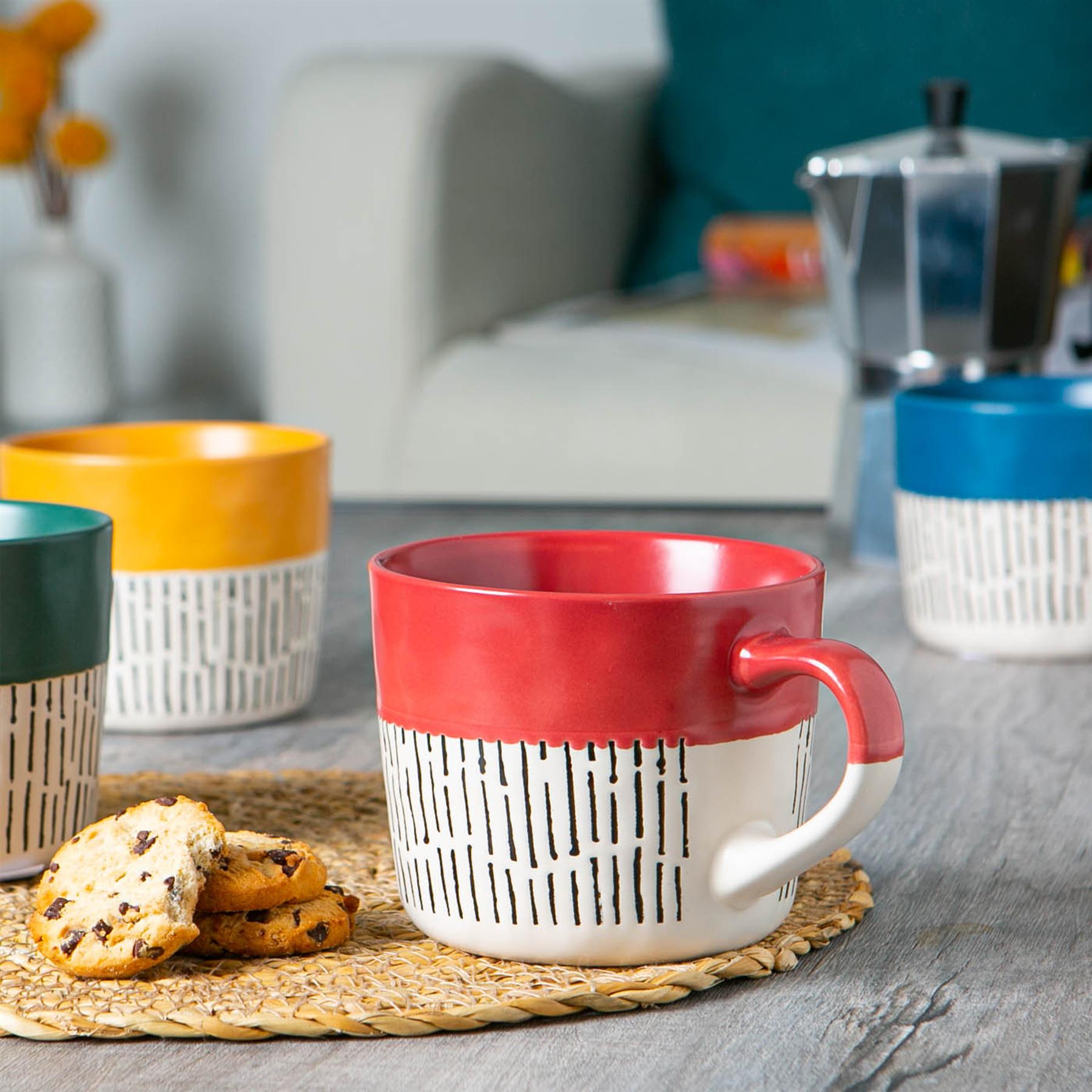 450ml Dipped Dash Stoneware Coffee Mug