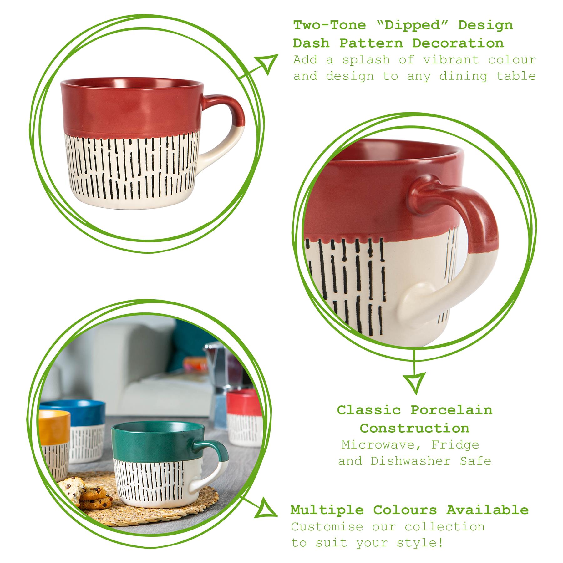 450ml Dipped Dash Stoneware Coffee Mug