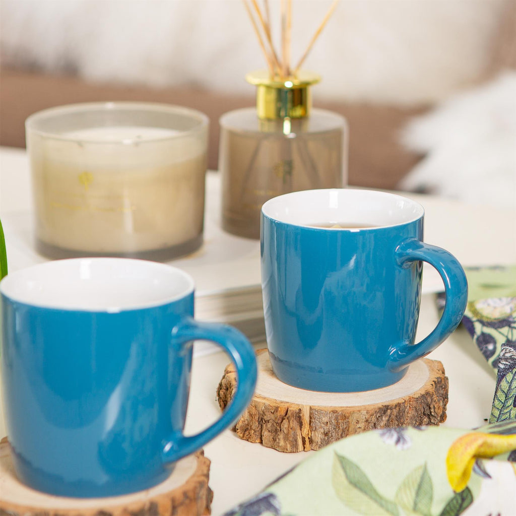 350ml Coloured Coffee Mugs - Pack of 2