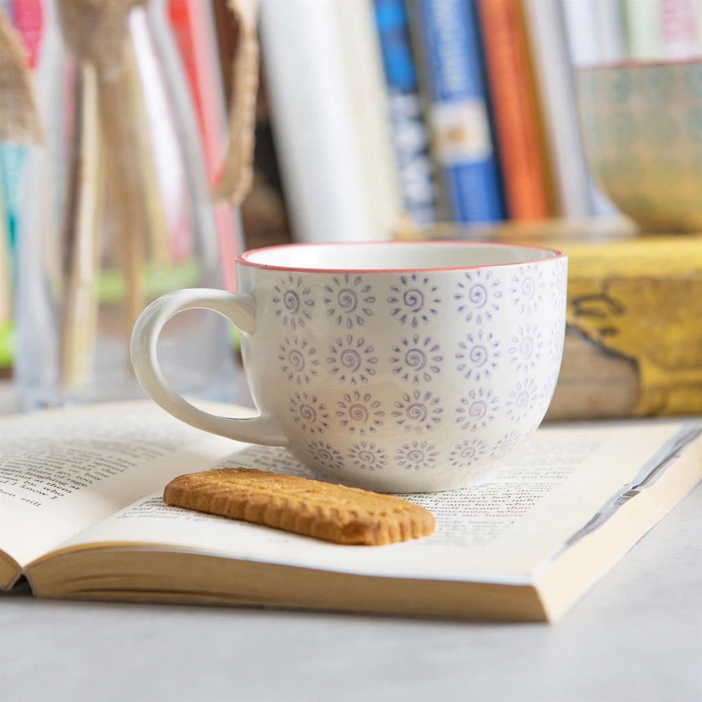 250ml Hand Printed Cappuccino & Tea Cups - Pack of Six