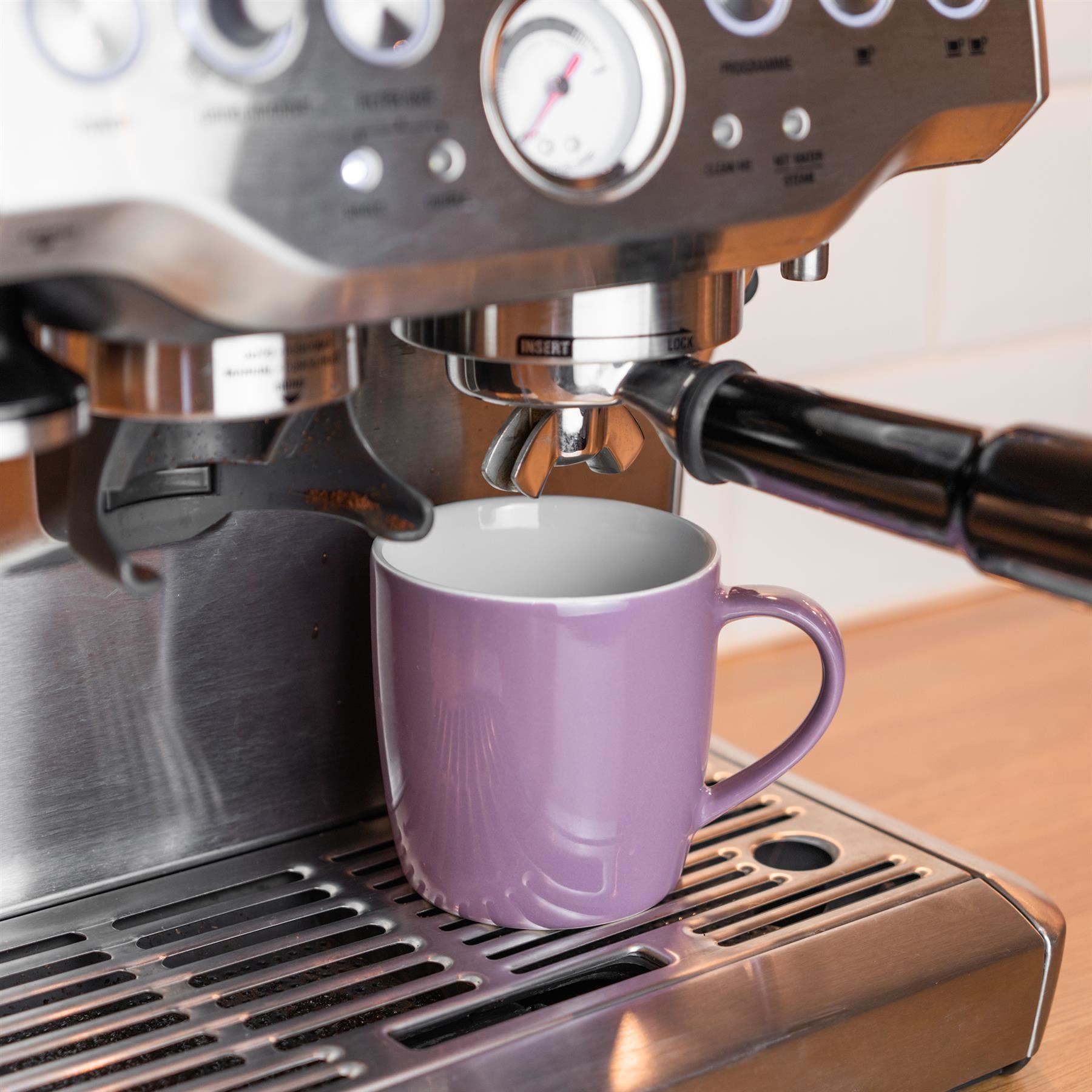 350ml Contemporary Coffee Mugs - Three Colours - Pack of Six