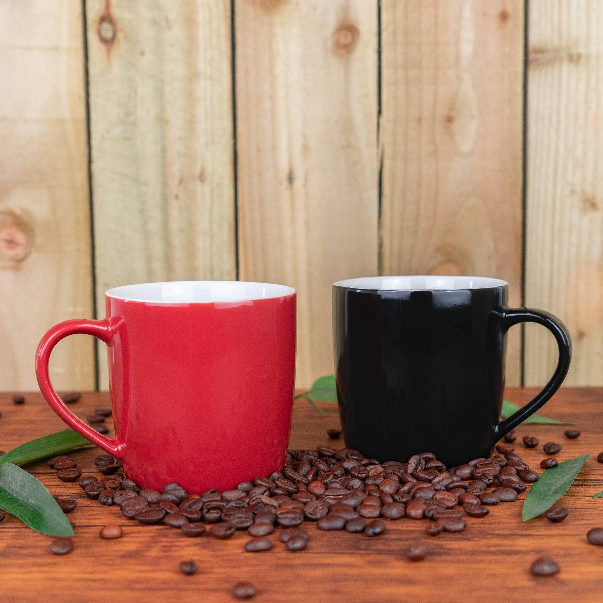 350ml Contemporary Coffee Mugs - Multicoloured - Pack of Six