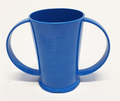 The Blue Polycarbonate Two Handled Beaker Drinking Cup