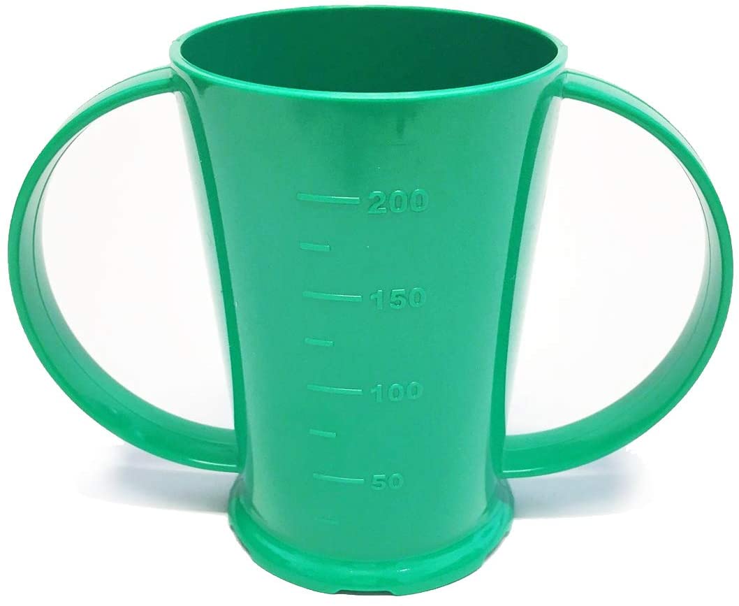 The Green Polycarbonate Two Handled Beaker Drinking Cup