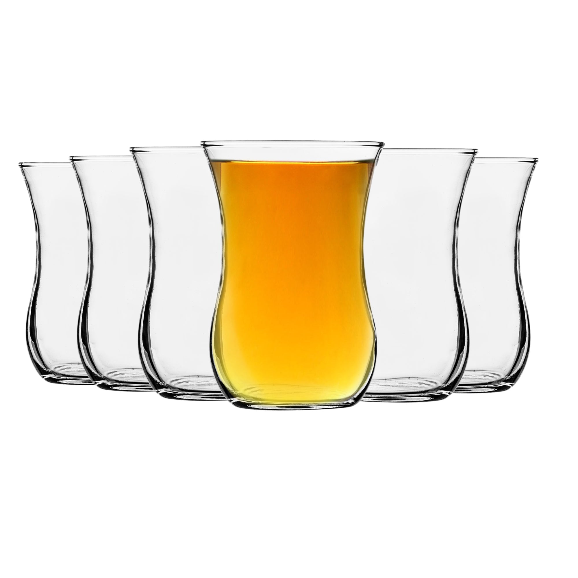 115ml Klasik Turkish Glass Tea Cups - Pack of Six