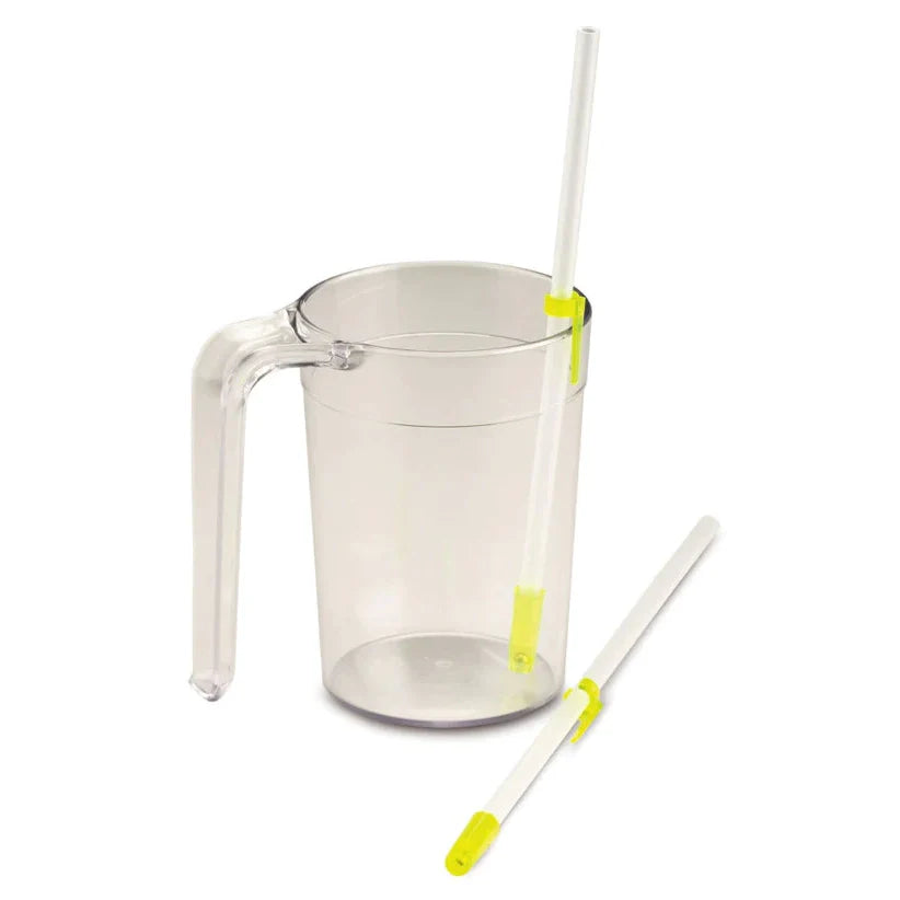 "Pat Saunders One Way Drinking Straws - one x 7 inches, one x 10 inches - pack of 2 straws"