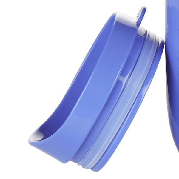 The blue Feeder Lid and Seal for the Unbreakable Mug