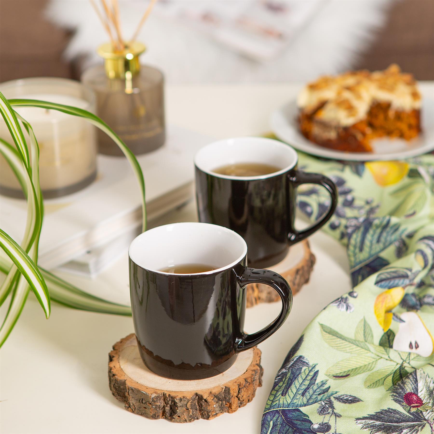 350ml Coloured Coffee Mugs - Pack of 2