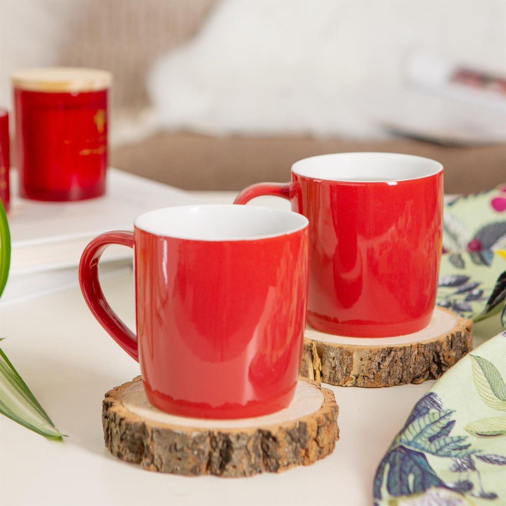 350ml Coloured Coffee Mugs - Pack of 4