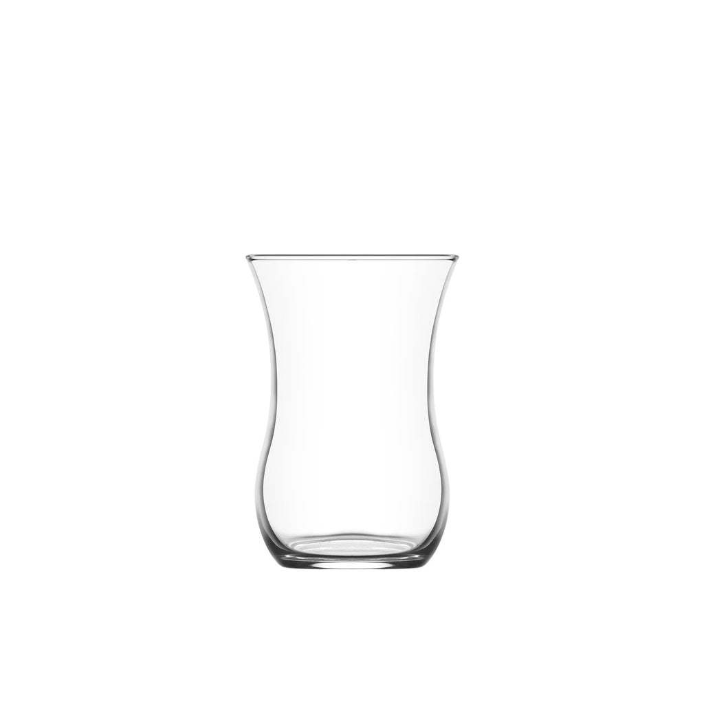 115ml Klasik Turkish Glass Tea Cups & Saucers - Pack of Six