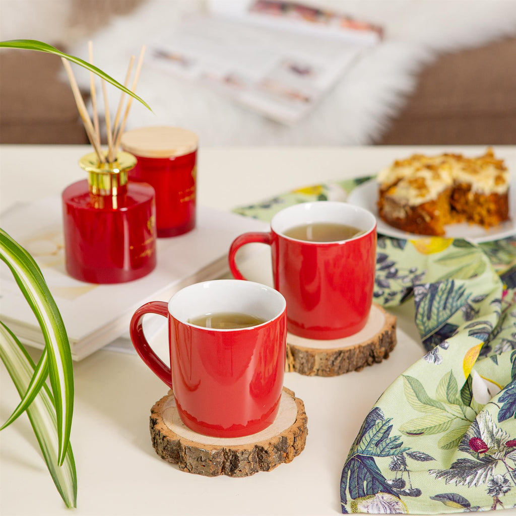 350ml Coloured Coffee Mugs - Pack of 2