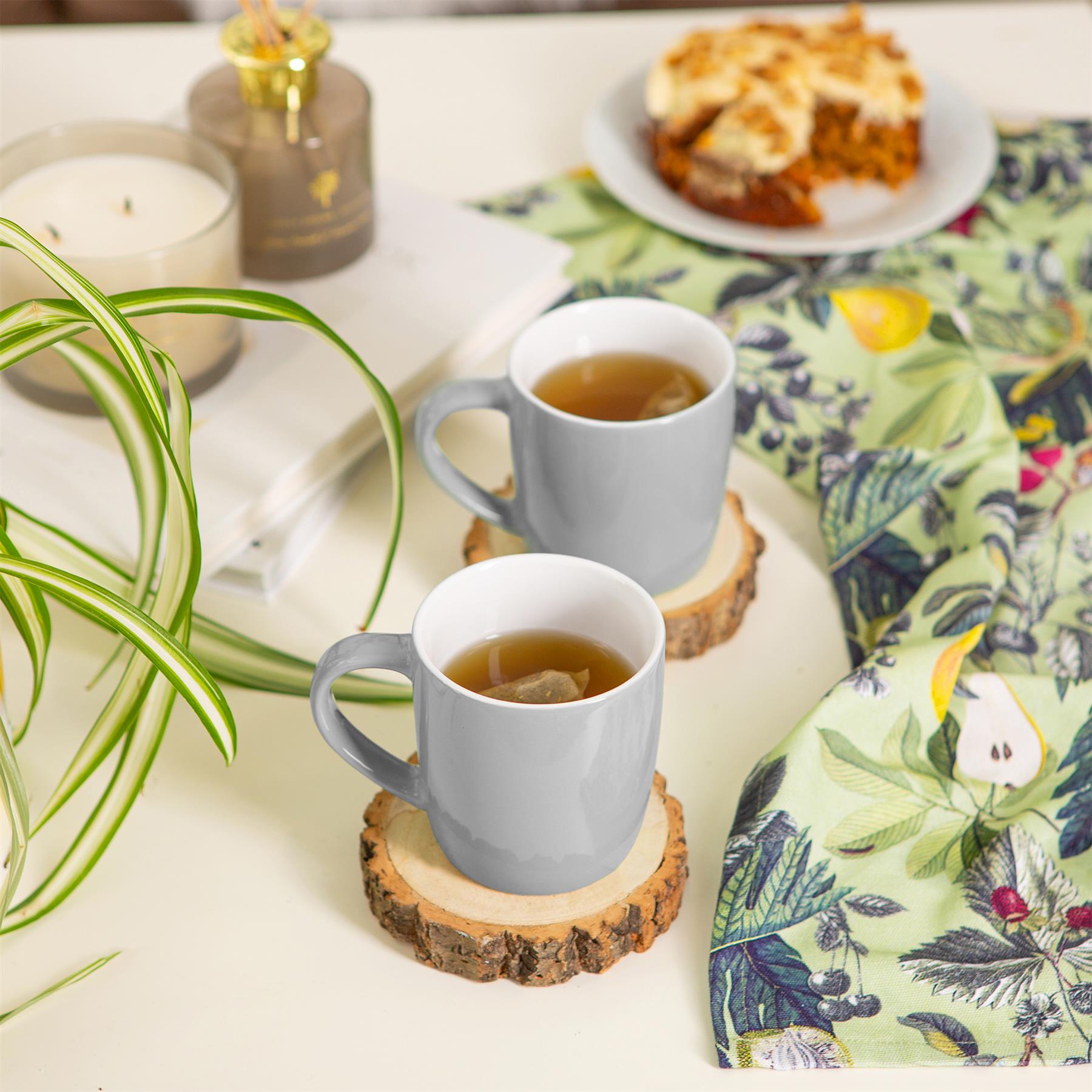 350ml Coloured Coffee Mugs - Pack of 4