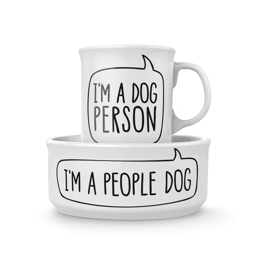 CERAMIC MUG + DOG BOWL SET