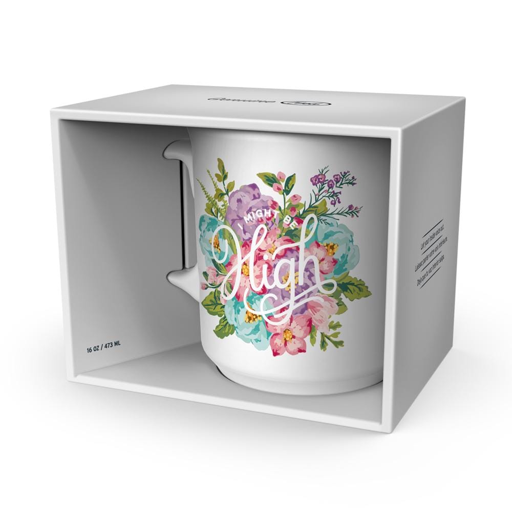 """I MIGHT BE HIGH"" MUG"